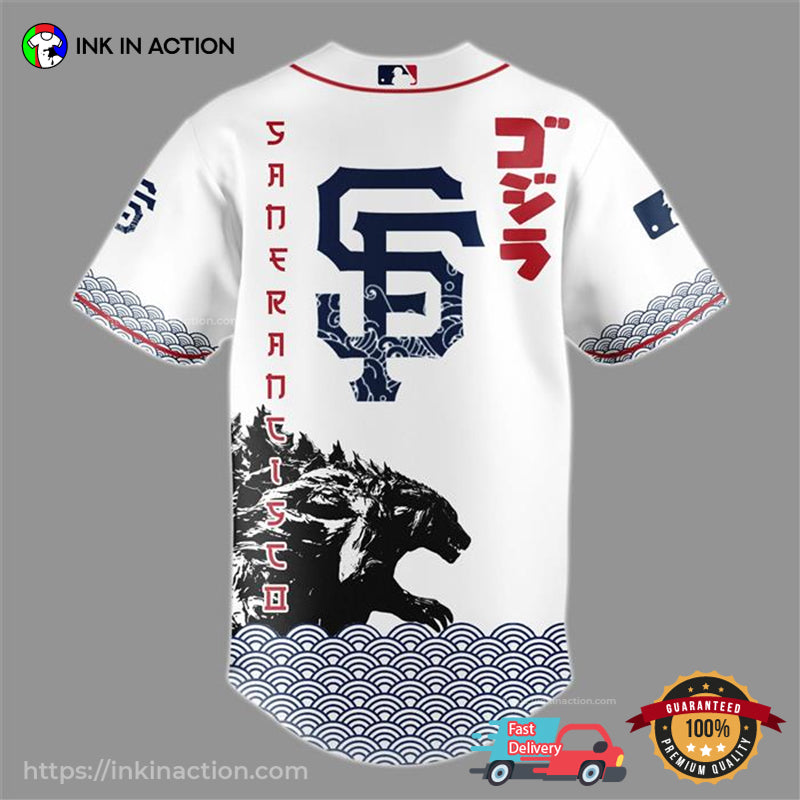 SF Giants X Godzilla King Of Kaiju Baseball Jersey