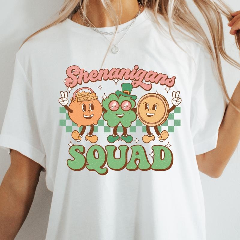 SHENANIGANS SQUAD SHIRT (COMFORT COLORS T-SHIRT, CASUAL SHIRT UNISEX, HOLIDAY SHIRT, ST. PATTYS DAY) Comfortable Fit Top...