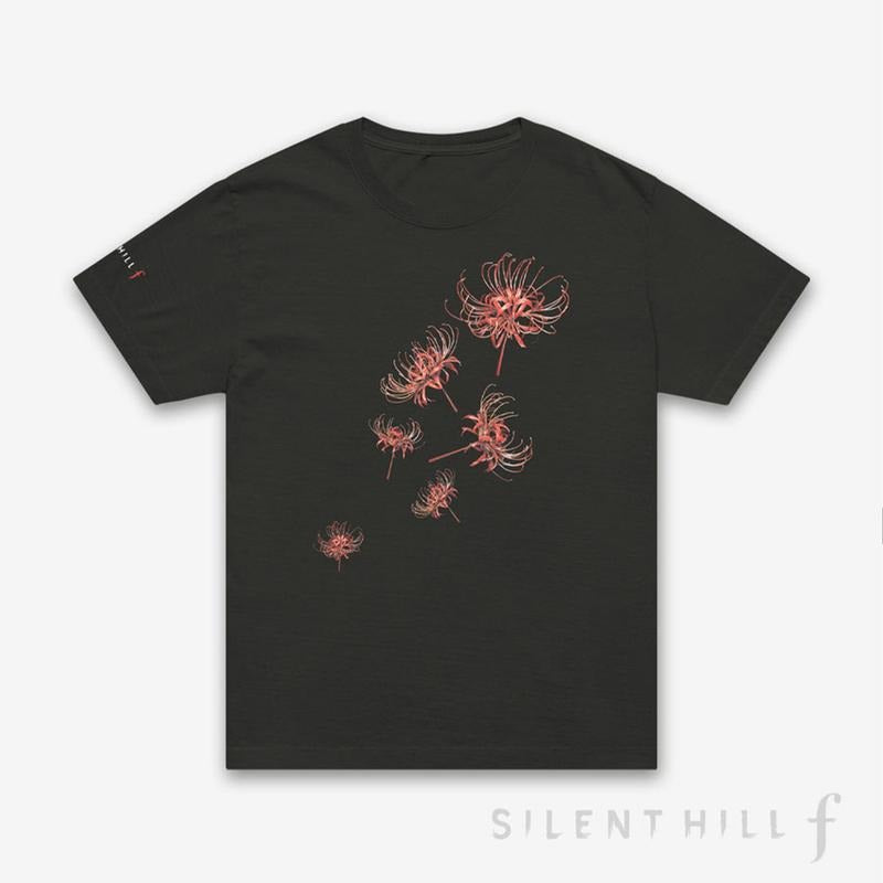 SILENT HILL f Erosion Flower T-Shirt, SILENT HILL f Game Washed T-Shirt Clothing, Menswear Top, Retro Silent Hill Game...