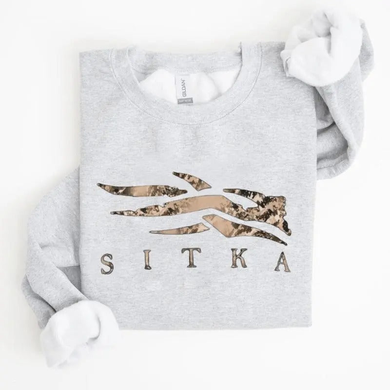 SITKA Gear Crewneck Sweatshirt T-shirt Hoodie, Unisex Cotton Fabric Collar | WearSparks.com