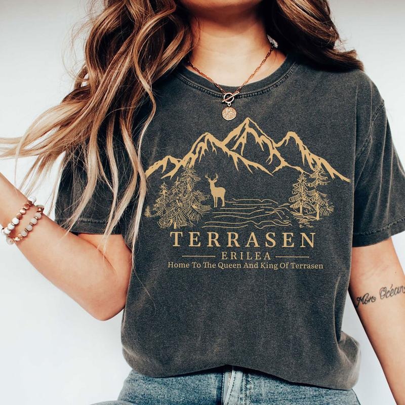 SJM- Terrasen t-shirt, Throne of Glass T-shirt, Throne Of Glass Aelin Galathynius Shirt, Book Lover, gifts for book lover...