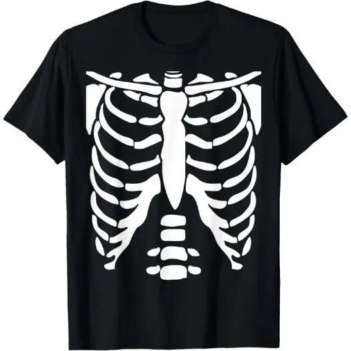 SKELETON | Halloween Costume Rib cage Anatomy T-Shirt Made in USA Hoodie, Sweatshirt | WearSparks.com