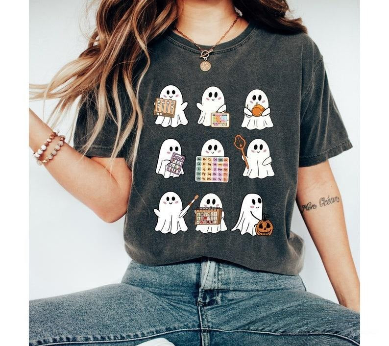 SLP Halloween Shirt, Speech Therapy Halloween Shirt, Spooky SLP Shirt, Funny Ghost SLP Shirt, Speech Therapist Shirt,...