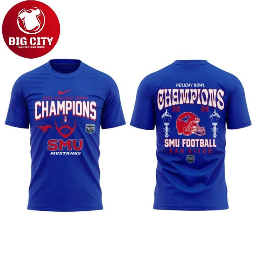 SMU Mustangs 2026 Holiday Bowl Champs Two Sided Shirt