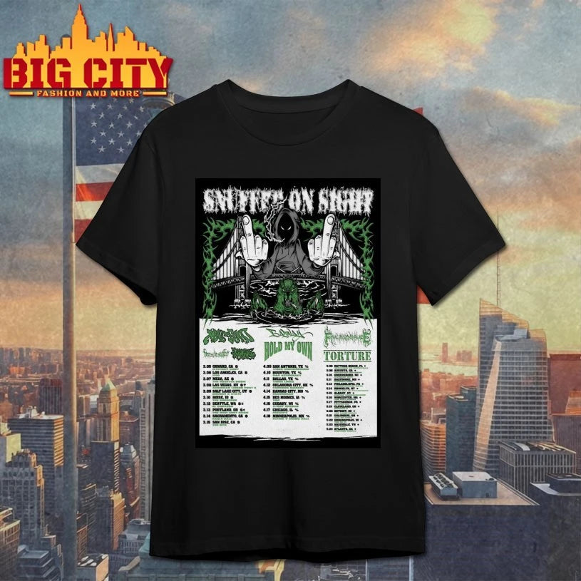 SNUFFED ON SIGHT Spring Tour 2026 Poster shirt