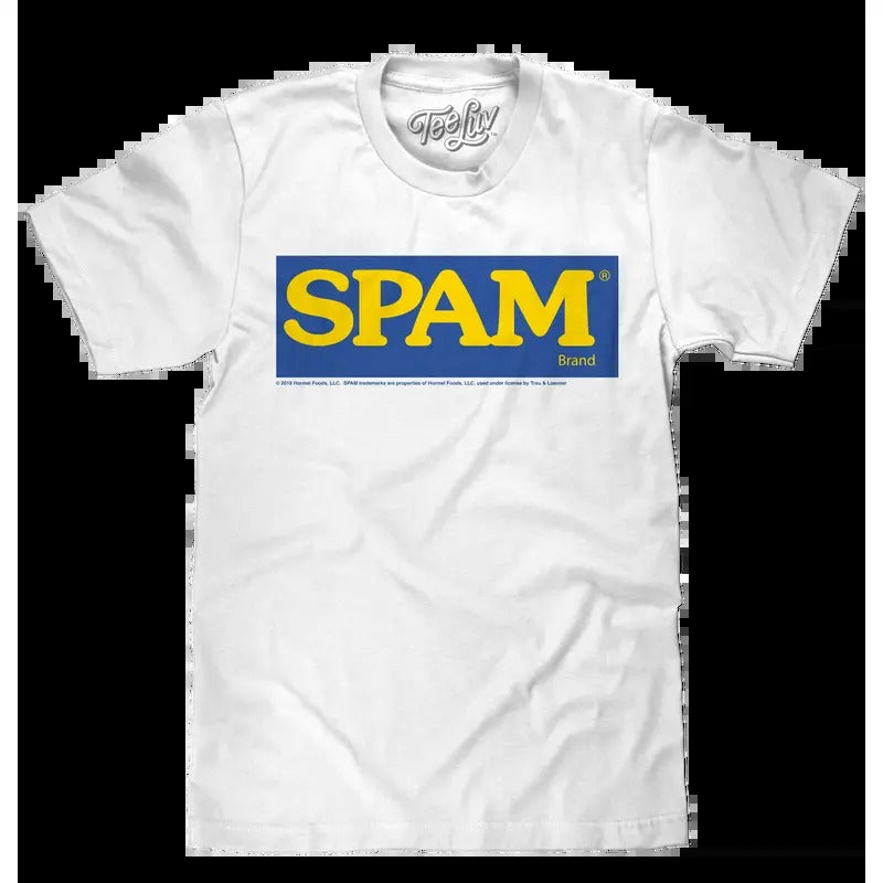 SPAM Logo T-Shirt - White Hoodie, Sweatshirt | WearSparks.com