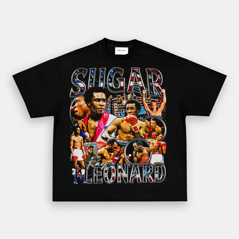 SUGAR RAY LEONARD TEE Boxing T-shirt, Boxer Tee, Sports Shirt, Athletic Tee, Fitness Gift, Workout T-shirt Crewneck...