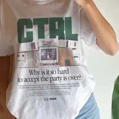 SZA-Ctrl Print Short Sleeve T-Shirt, Gift For Her, Gift For Him Hoodie, Sweatshirt | WearSparks.com