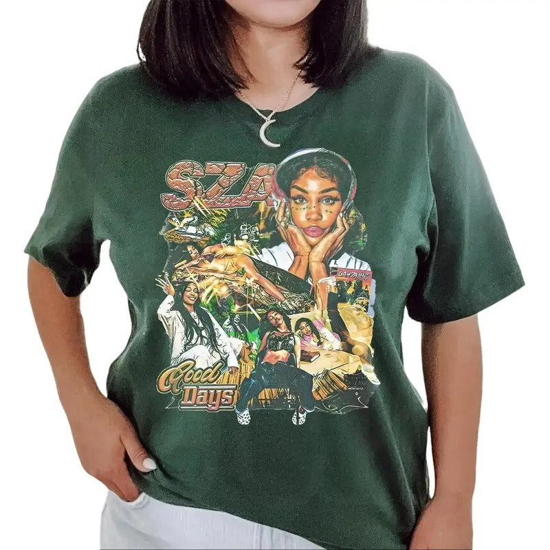 SZA Good Days Shirt, SZA 90s Shirt, SOS Tour Tee, shirt for women, Cotton T-Shirt, Crew Neck T-Shirt, Gift for Him, Gift...