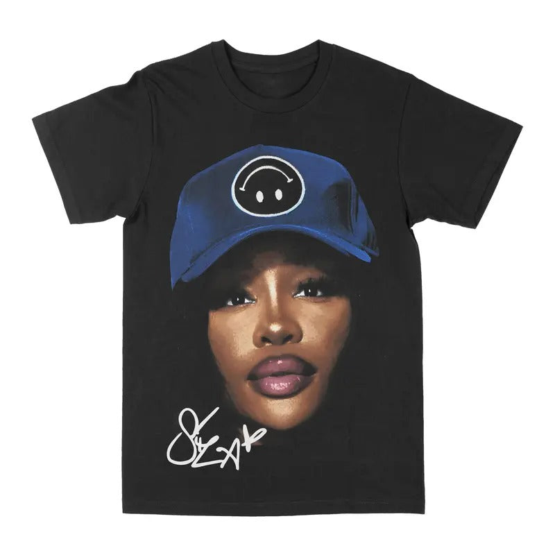 SZA Smiley "Big Face" Graphic Tee Hoodie, Sweatshirt | WearSparks.com