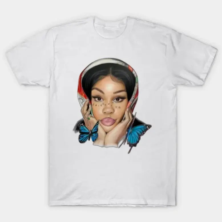 SZA Solana Big Face T-Shirt, SZA Tour Shirt Classic Cotton Top Hoodie, Sweatshirt | WearSparks.com