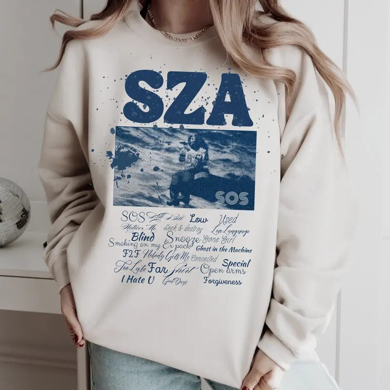 SZA Tour Sweatshirt, Sza Kill Bill Tee Shirt, SZA SOS T-Shirt, Sza Good Days Sweatshirt, Sza Album Sweater, Gift For SZA...