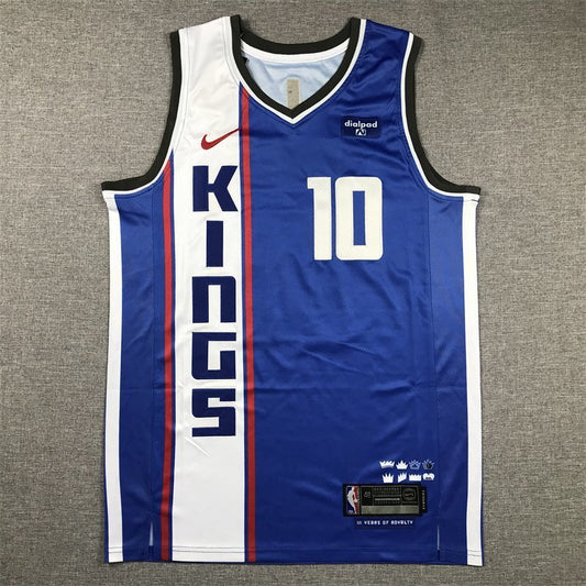 Sacramento Kings #10 Domantas Sabonis Kings 10 Blue City s-xxl Style 2