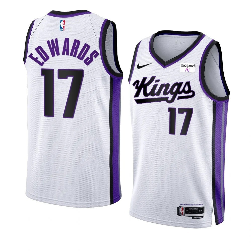 Sacramento Kings #17 Kessler Edwards 2023-24 White Association Edition Swingman Jersey.webp