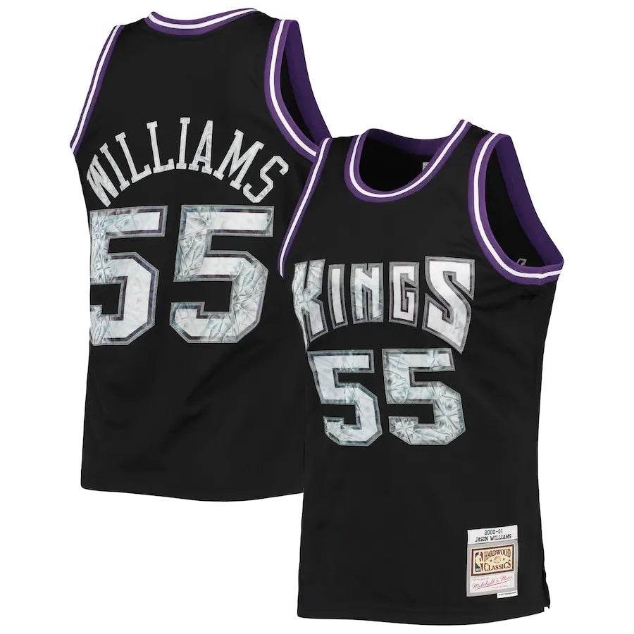 Sacramento Kings #55 Jason Williams Mitchell & Ness 2000-01 Hardwood Classics 75th Anniversary Diamond Swingman Jersey
