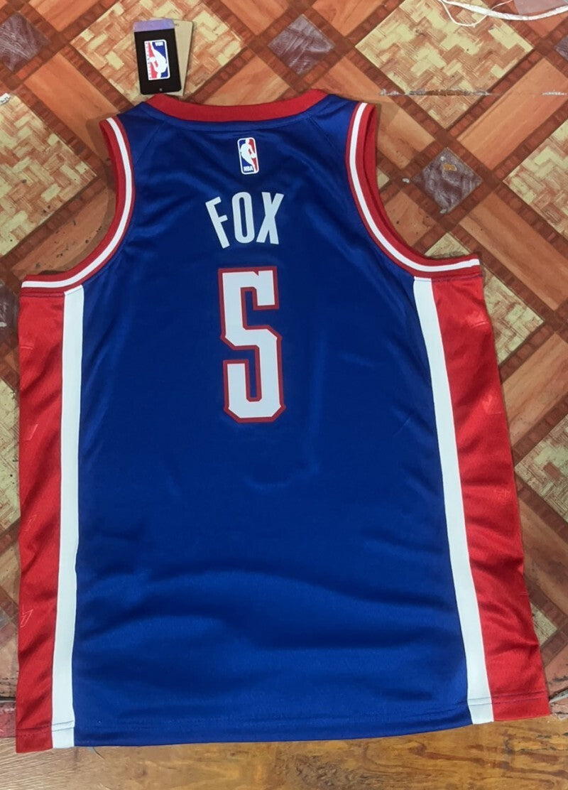 Sacramento Kings #5 De'Aaron Fox 25 Kings City Blue Style 1
