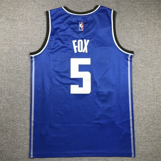 Sacramento Kings #5 De'Aaron Fox Kings 5 Blue City s-xxl Style 1