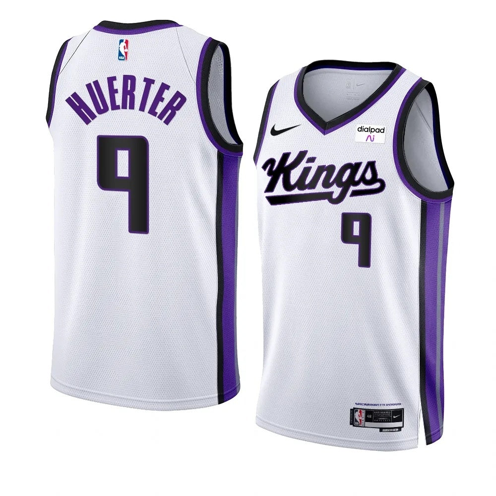 Sacramento Kings #9 Kevin Huerter 2023-24 White Association Edition Swingman Jersey.webp