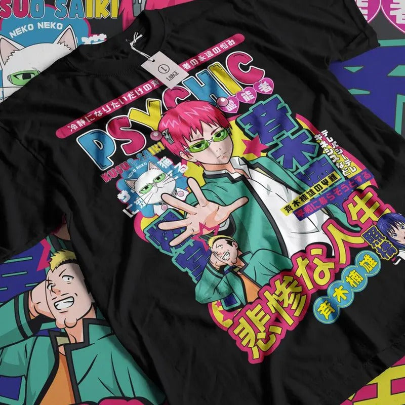 Saiki Kusuo shirt, The Disastrous Life of Saiki K Anime Unisex Shirt, Top Anime Sweatshirt, Otaku Ropa Sweater, Clothing...