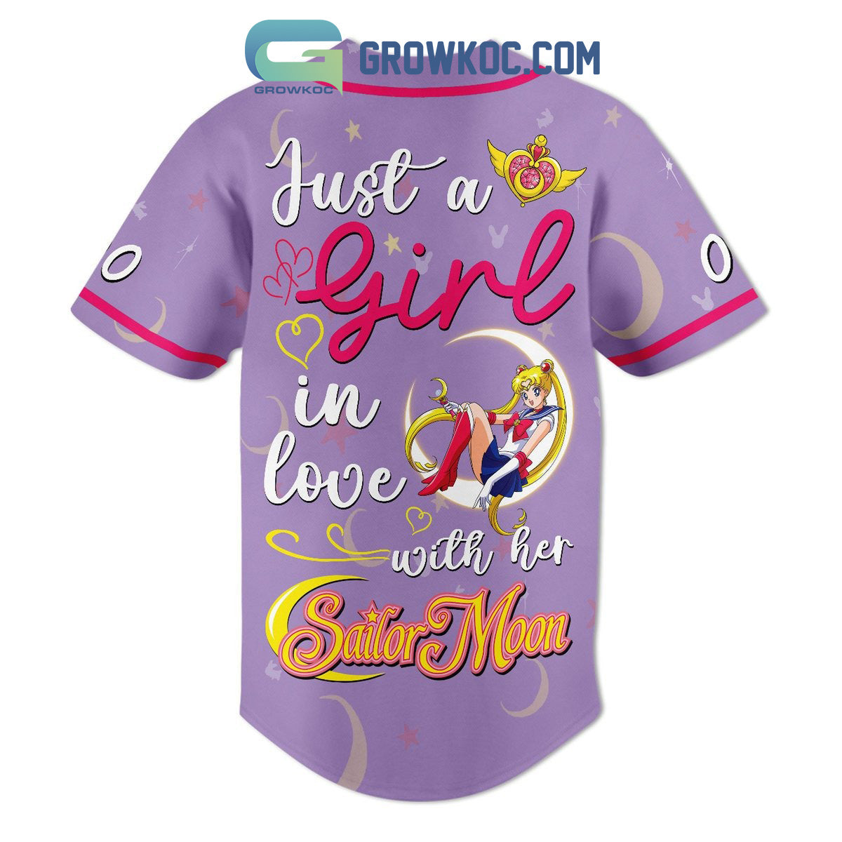 Sailor Moon Just A Girl In Love With Her Personalized Baseball Jersey