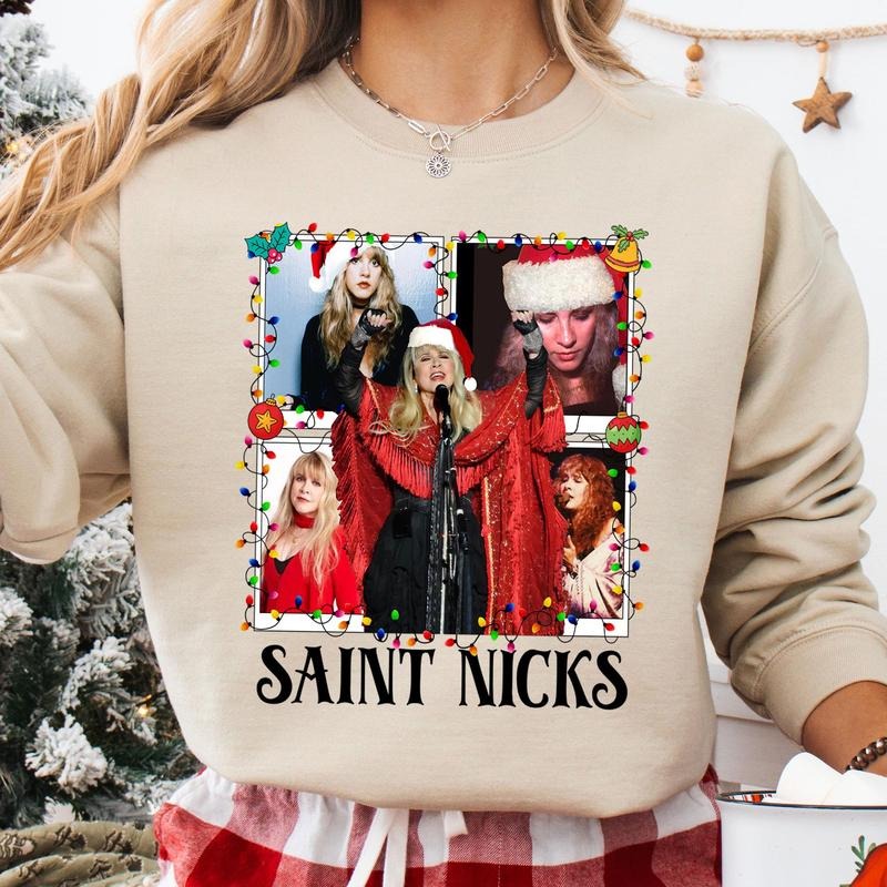 Saint Nicks Christmas Sweater, Steeviie Rock and Roll Sweater, Rock Band Sweater, Rock Lover Sweater, Classic Rock,...