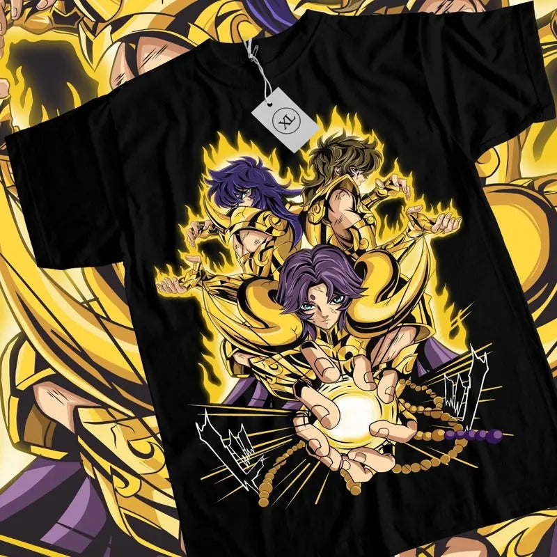 Saint Seiya T-Shirt S-4XL knights Of the Zodiac Hyoga Ikki Anime Shun Shirt Tshirt S-4XL Hoodie, Sweatshirt | WearSparks.com