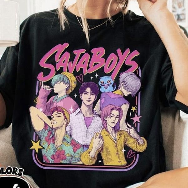 Saja Boys Boy Band Gildan Shirt, Kpop Demon Inspired Movie, Bootleg Retro Movie Shirt, Demon Hunters Merch Hoodie, Sweatshirt
