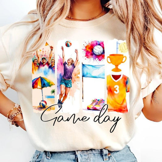 [Sale To 45% Off] Game Day Volleyball Coquette T-Shirt, Volleyball Bow Shirt, Volleyball Mama T-Shirt, Gift For Mom,...