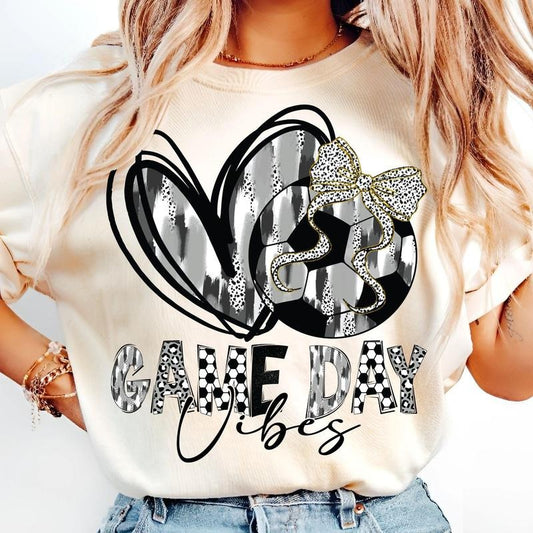 [Sale To 45% Off] Soccer Game Day T-Shirt, Coquette Bow Soccer Mom T-Shirt, Brushstroke Soccer, Gift For Mom, Mother's...