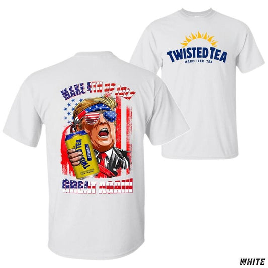 [Sale Up To 60%] 4th Of July T-shirt Bold Patriotic Graphic With Twisted Tea Perfect For Independence Day Celebrations...