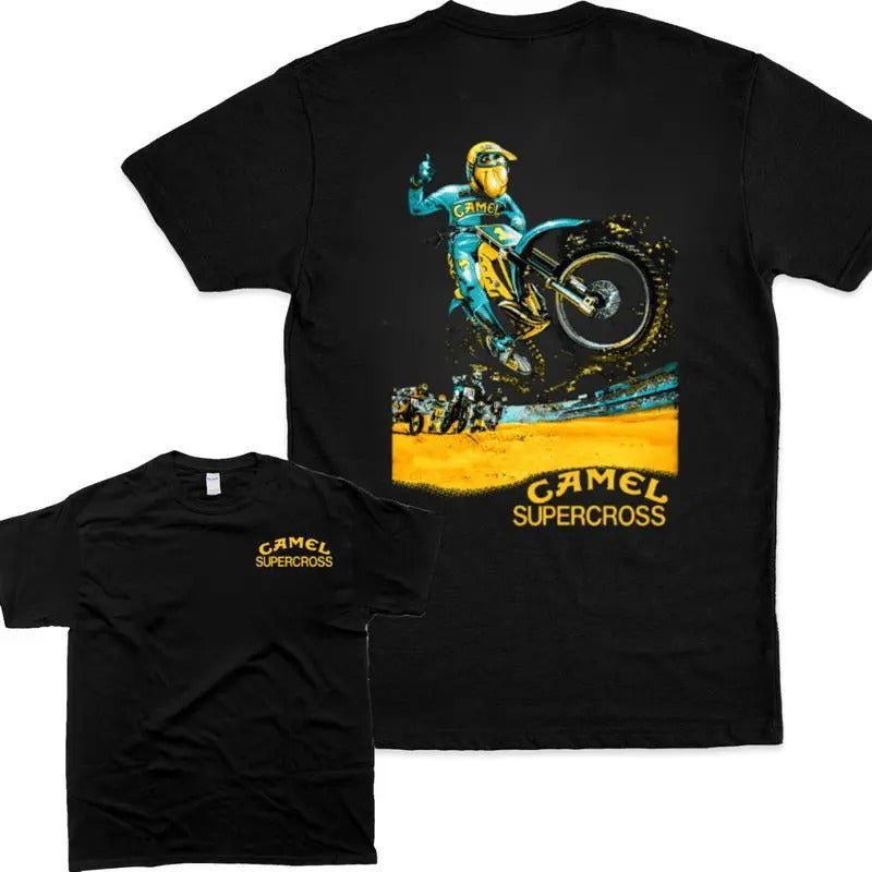 [Sale Up To 60%] Camel Supercross T-shirt Vintage Motocross Racing Tee Retro Dirt Bike Shirt Hoodie, Sweatshirt