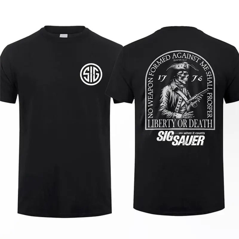 [Sale Up To 60%] Sig Sauer Liberty Or Death T-shirt For Men For Women Tops Underwear Menswear Streetwear Hoodie, Sweatshirt