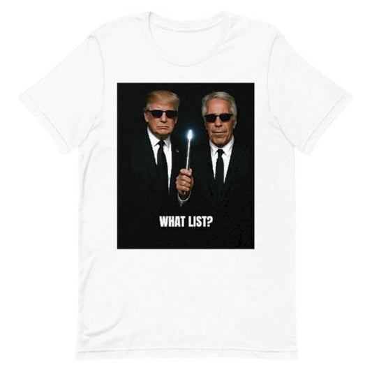 [Sale up to 30%] Donald Trump And Jeffrey Epstein What List T-Shirt Hoodie, Sweatshirt | WearSparks.com
