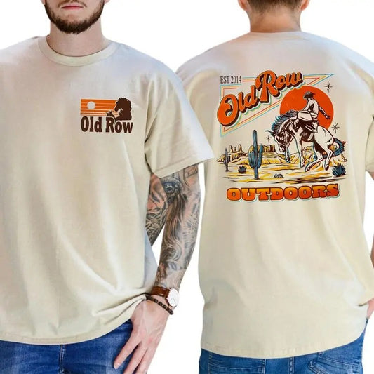 [Sale up to 45%] Out Row Outdoors Western C0wboy T-shirt, Comfortable Cotton Unisex Graphics T-shirt for men and women...