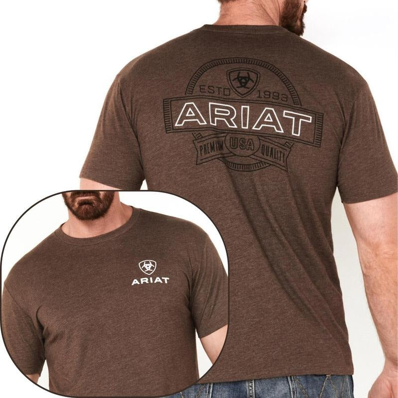 [Sale up to 50%] Ariat Men's Outline Logo Short Sleeve Graphic T-Shirt, Western Wear For Men, Gift For Him.pngy Shirt for...