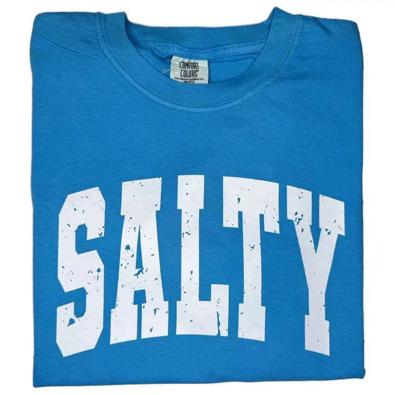 Salty Distressed Tee, Salty Comfort Colors T-Shirt Hoodie, Sweatshirt | WearSparks.com