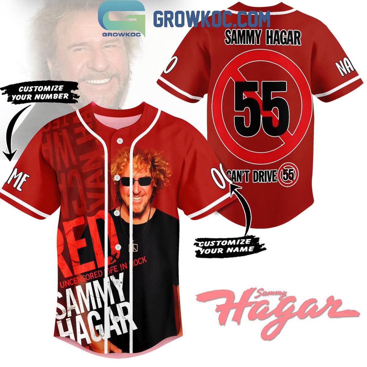 Sammy Hagar Red My Uncensored Life in Rock Personalized Baseball Jersey