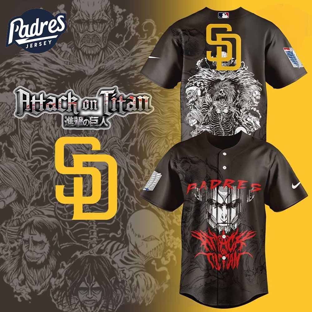 San Diego Padres Attack on Titan Special Baseball Jersey - Padres Jersey Oasis: Elevate Your Baseball Style Game...