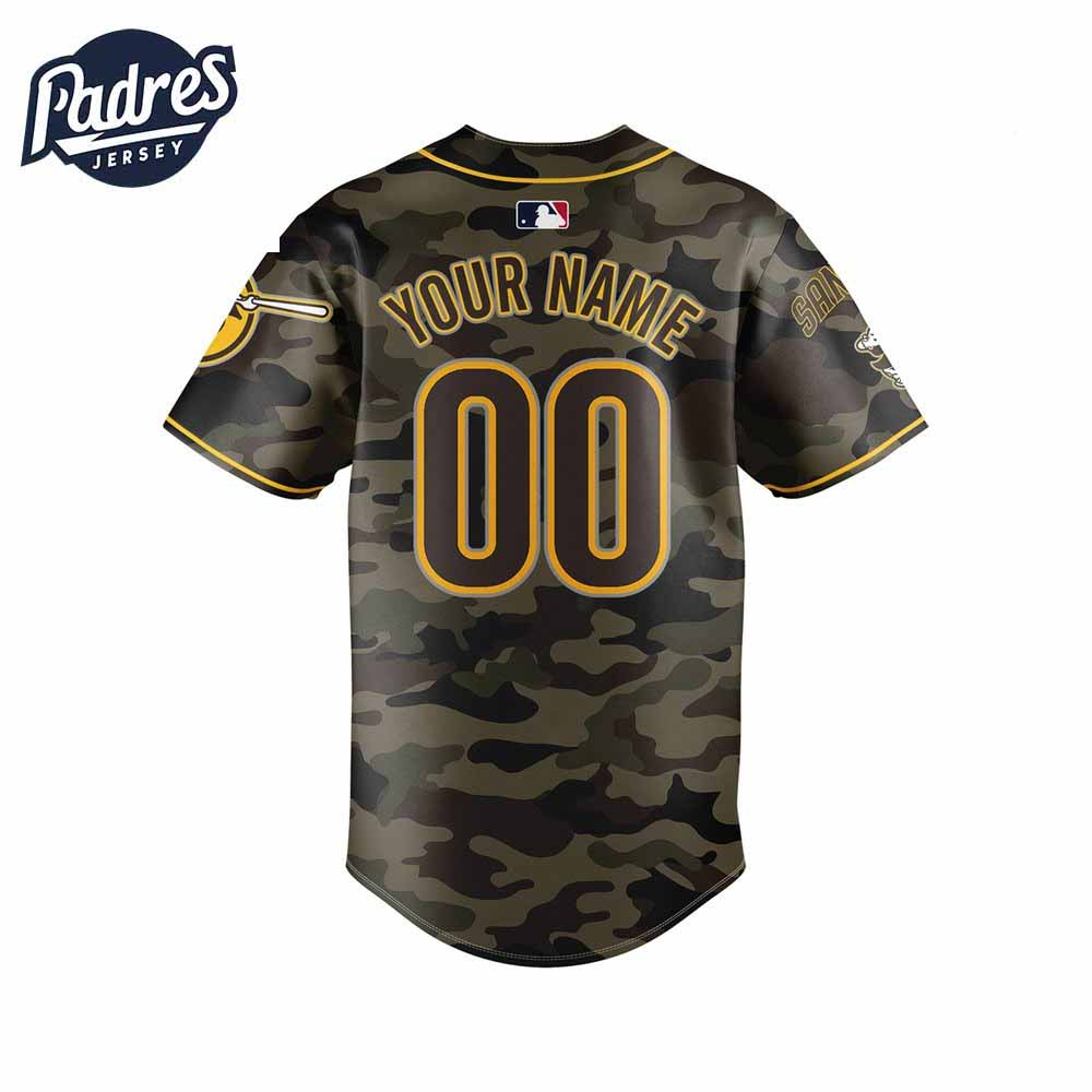 San Diego Padres Camo Custom Baseball Jersey Style - Padres Jersey Oasis: Elevate Your Baseball Style Game... (Image 2)