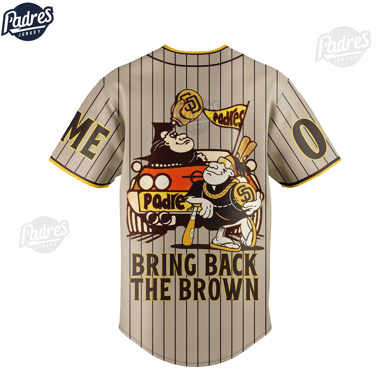 San Diego Padres Custom Baseball Jersey Style - Padres Jersey Oasis: Elevate Your Baseball Style Game T-Shirts,... (Image 3)