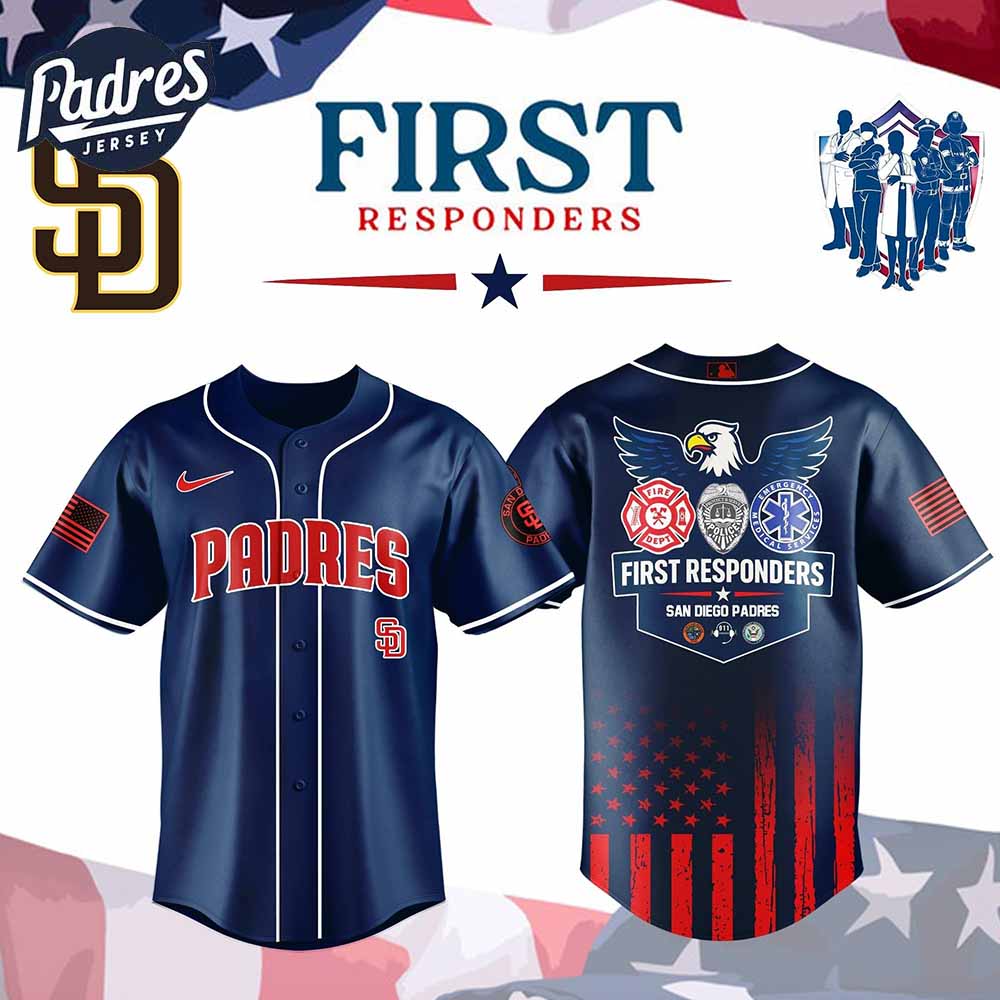 San Diego Padres First Responders Night Jersey 2025 - Padres Jersey Oasis: Elevate Your Baseball Style Game T-Shirts,...