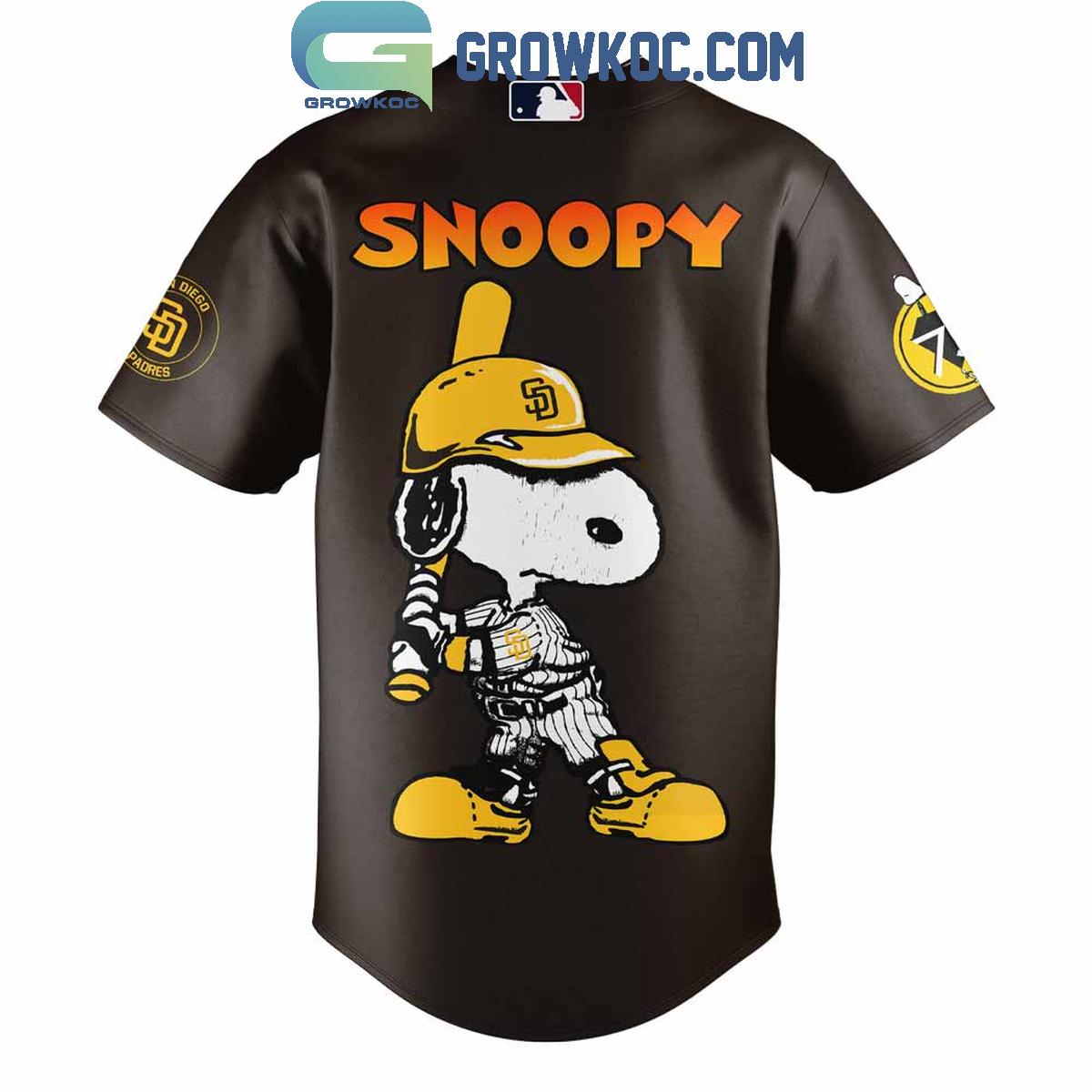 San Diego Padres Happiness Is 75 Years Of Peanuts Baseball Jersey