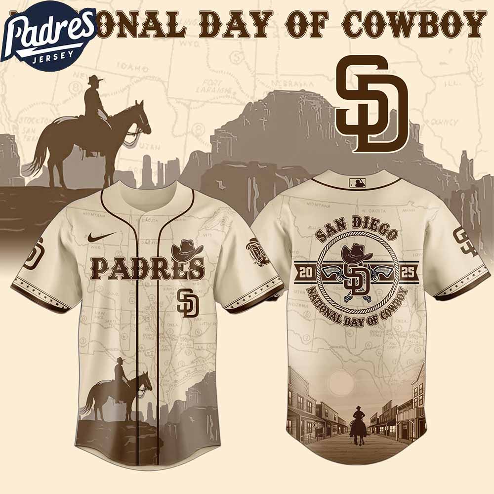 San Diego Padres MLB X National Day Of Cowboy Personalized Baseball Jersey - Padres Jersey Oasis: Elevate Your Baseball...