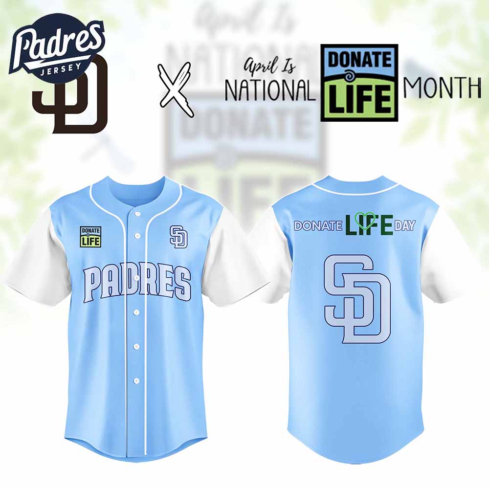 San Diego Padres MLB x Donate Life Month Personalized Baseball Jersey Outfit - Padres Jersey Oasis: Elevate Your Baseball...