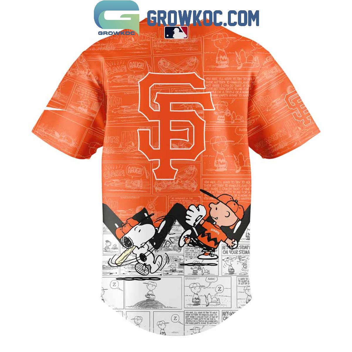 San Francisco Giants Peanuts 75th Anniversary Baseball Jersey