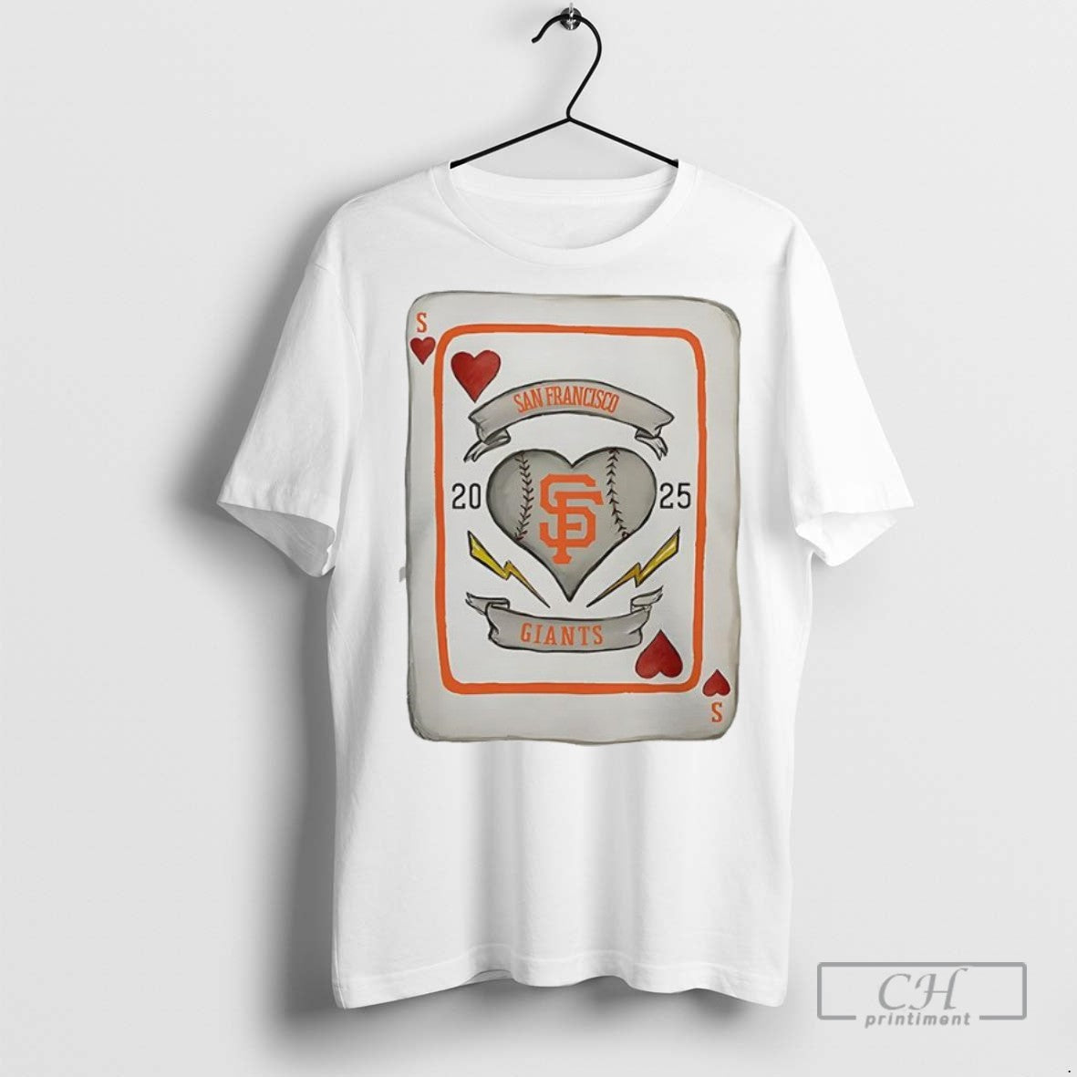 San Francisco Giants Basseball Card Heart X Tiny Turnip T Shirts