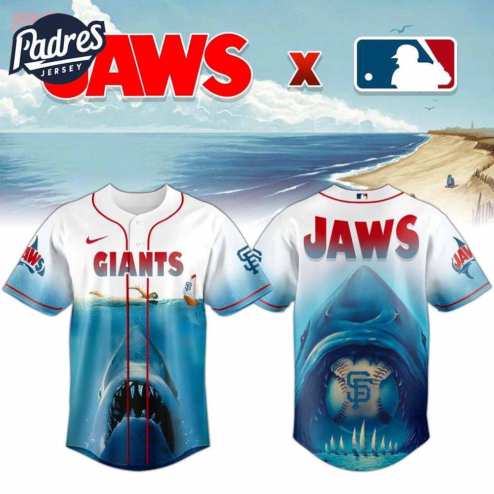 San Francisco Giants x Jaws 2025 Baseball Jersey - Padres Jersey Oasis: Elevate Your Baseball Style Game... (Image 1)