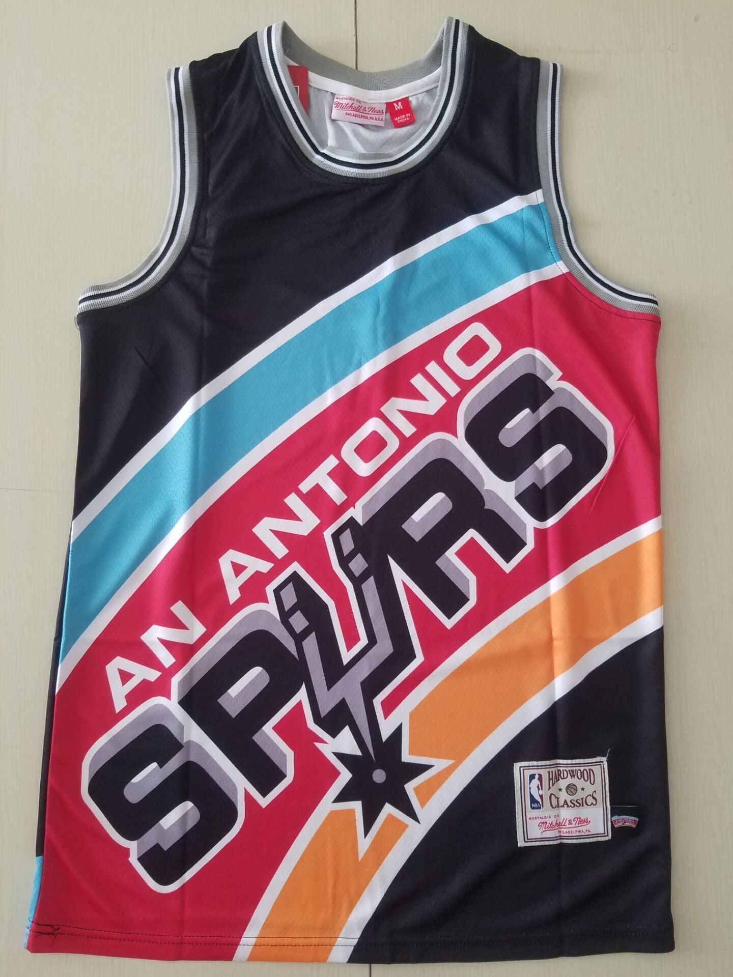 San Antonio Spurs Spurs 21Mitchell&ness Jersey Style 2