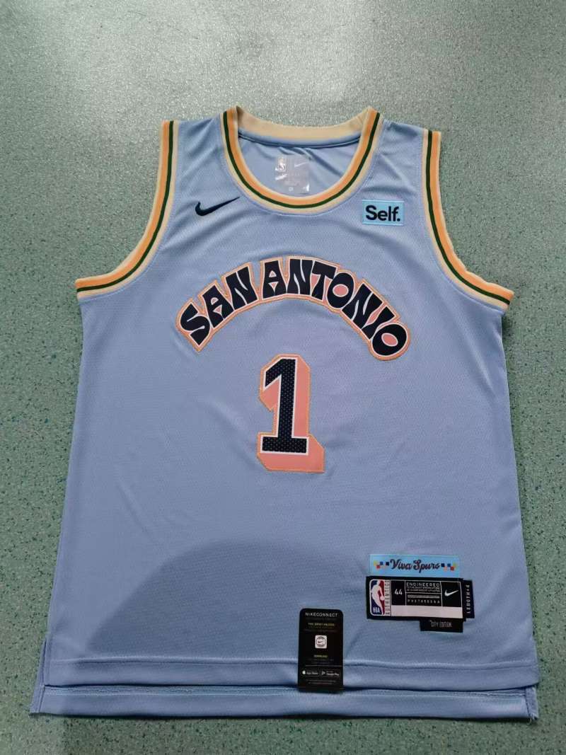 San Antonio Spurs #1 Victor Wembanyama New Season Spurs 1 City Style 2