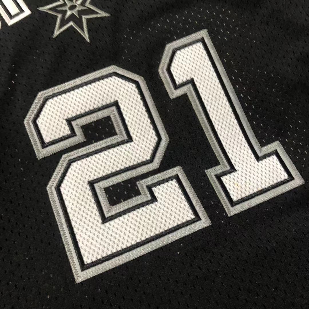 San Antonio Spurs #21 Tim Duncan 2001-02 Authentic jersey black Style 6